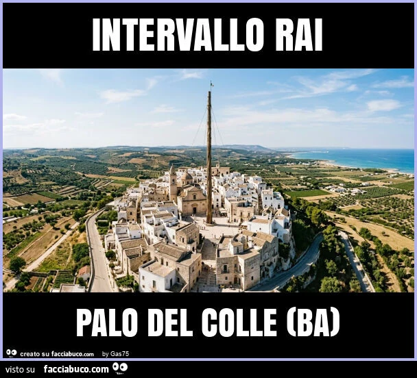 Intervallo rai palo del colle (ba)