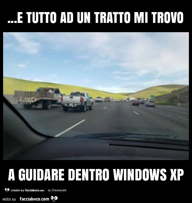 E tutto ad un tratto mi trovo a guidare dentro windows xp