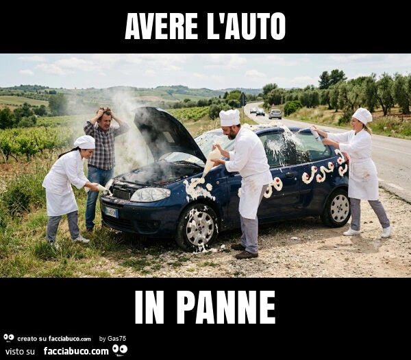 Avere l'auto in panne