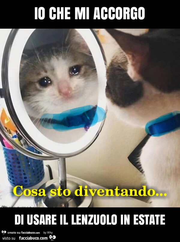 Io che mi accorgo di usare il lenzuolo in estate