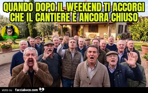 Quando dopo il weekend ti accorgi che il cantiere è ancora chiuso