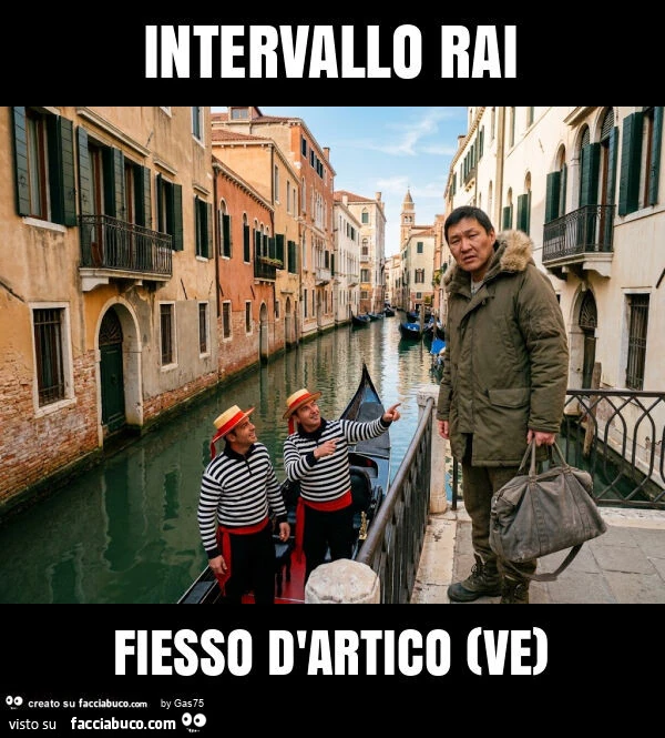 Intervallo rai fiesso d'artico (ve)