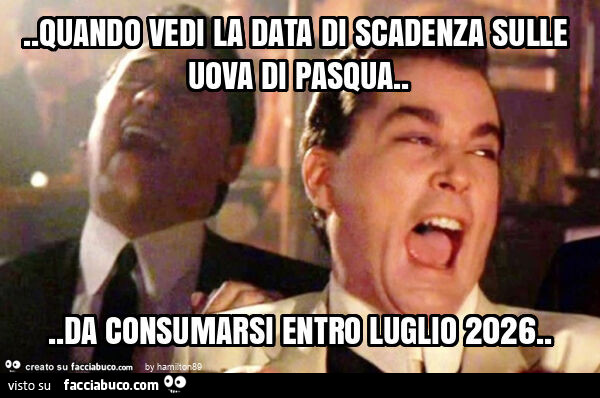 Quando vedi la data di scadenza sulle uova di pasqua&hellip; da consumarsi entro luglio 2026