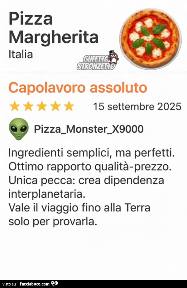 Pizza Margherita. Capolavoro assoluto