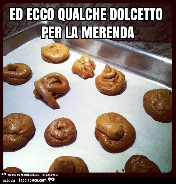 Ed ecco qualche dolcetto per la merenda