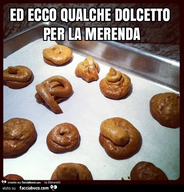 Ed ecco qualche dolcetto per la merenda