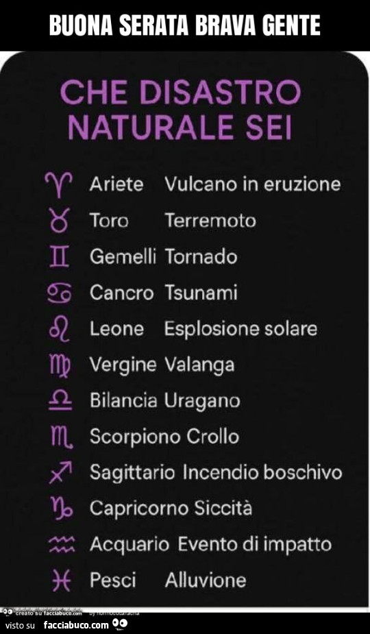 Buona serata brava gente