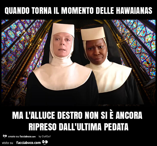 Quando torna il momento delle hawaianas ma l'alluce destro non si è ancora ripreso dall'ultima pedata