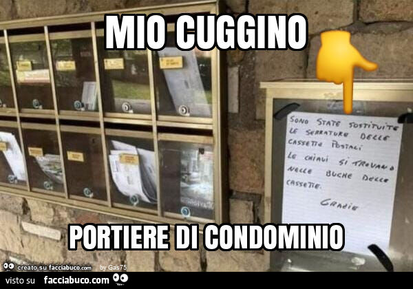 Mio cuggino portiere di condominio