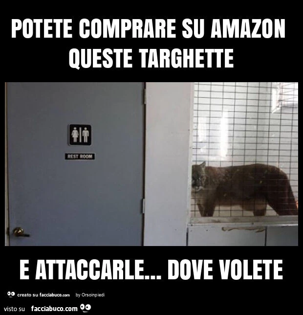 Potete comprare su amazon queste targhette e attaccarle&hellip; dove volete