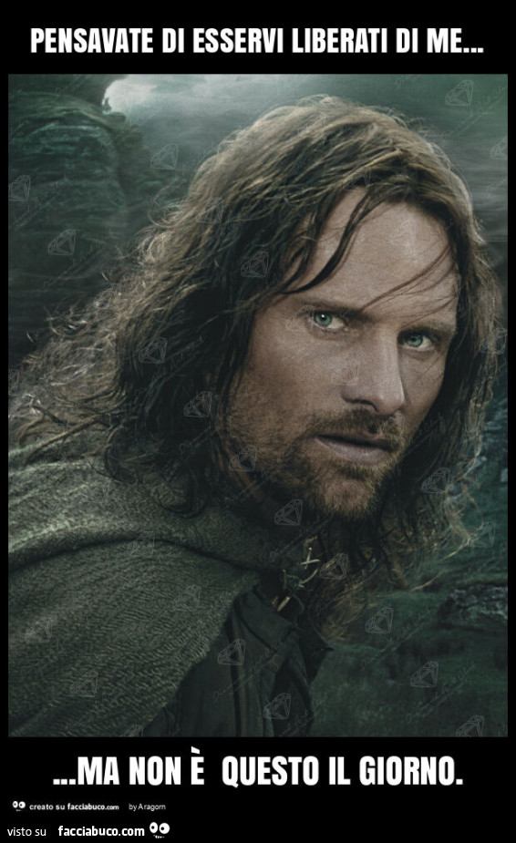 Pensavate di esservi liberati di me&hellip; ma non è questo il giorno