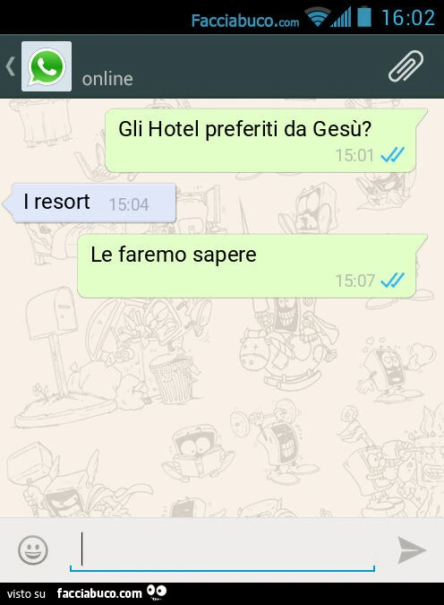 Gli Hotel preferiti da Gesù? I resort. Le faremo sapere