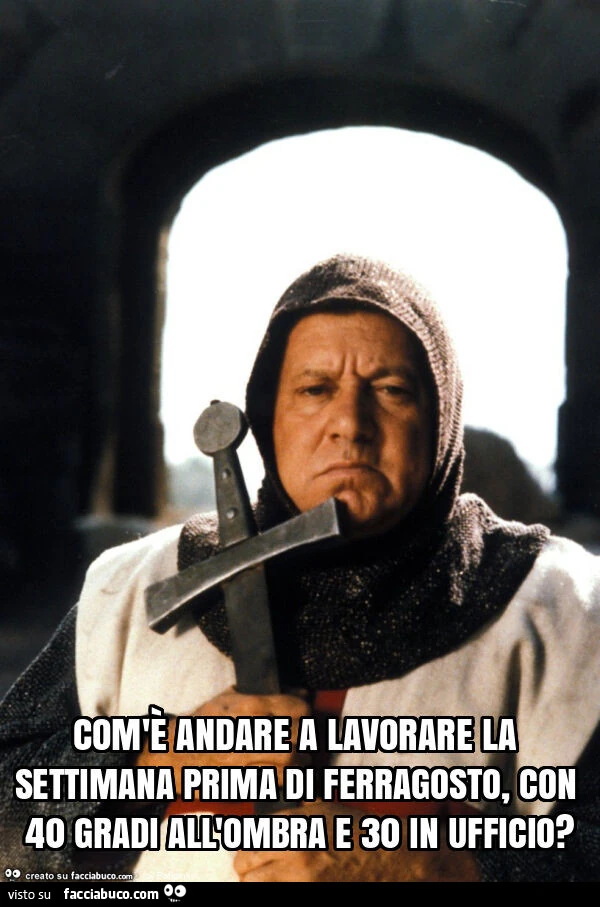Com'è andare a lavorare la settimana prima di ferragosto, con 40 gradi all'ombra e 30 in ufficio?