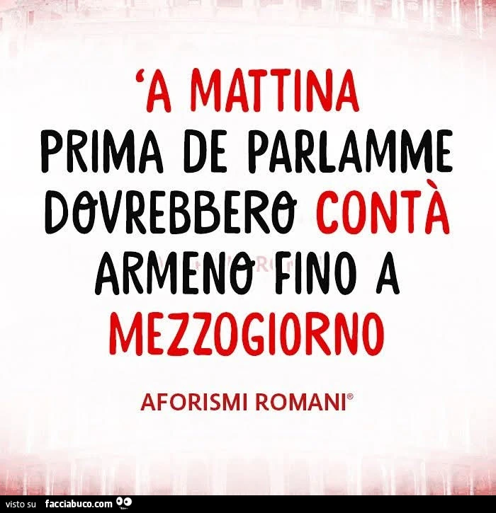 A mattina prima de parlamme dovrebbero armeno fino a mezzogiorno