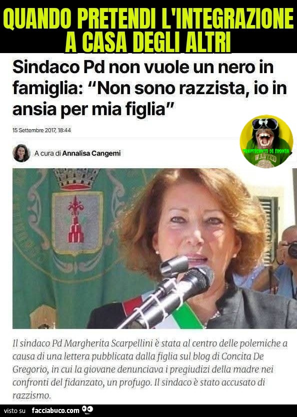 Quando pretendi l'integrazione a casa degli altri