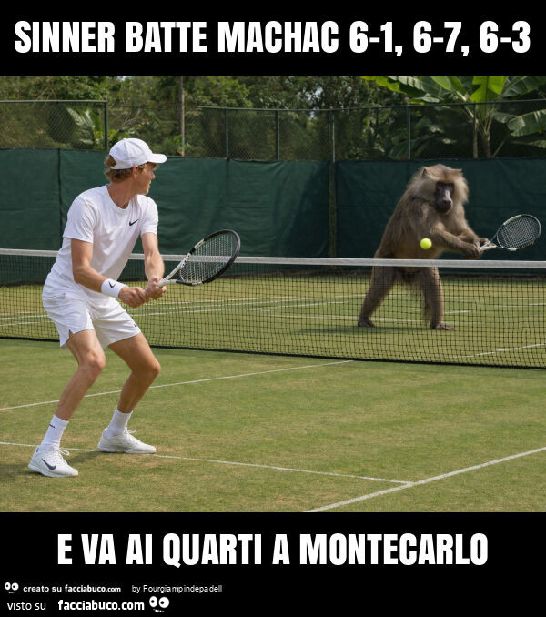 Sinner batte machac 6-1, 6-7, 6-3 e va ai quarti a montecarlo