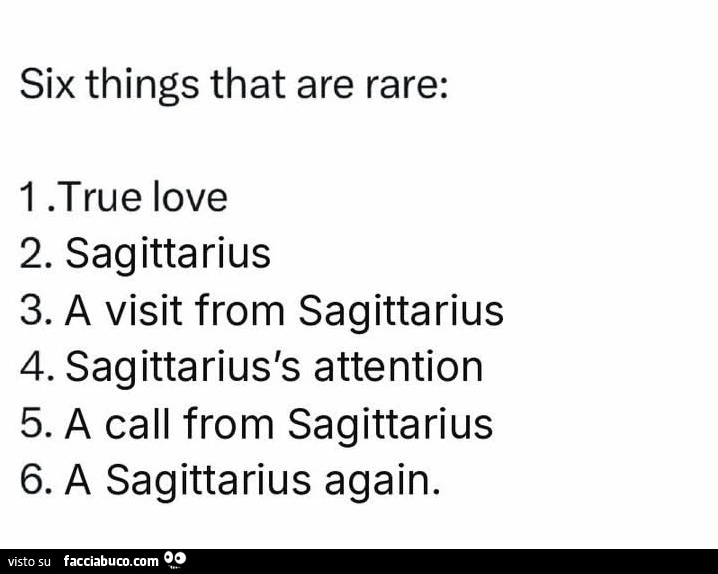 Six things that are rare