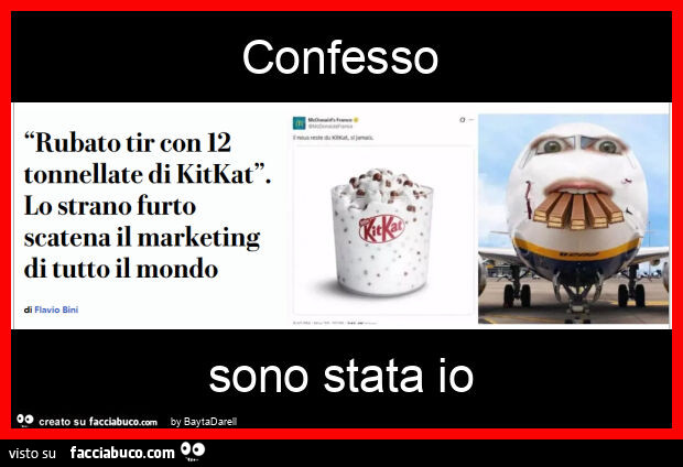 Rubato tir con 12 tonnellate di KitKat. Confesso sono stata io