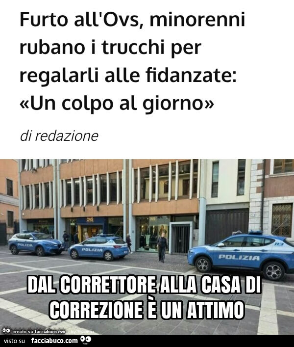 Dal correttore alla casa di correzione è un attimo