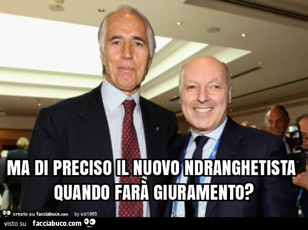 Ma di preciso il nuovo ndranghetista quando farà giuramento?