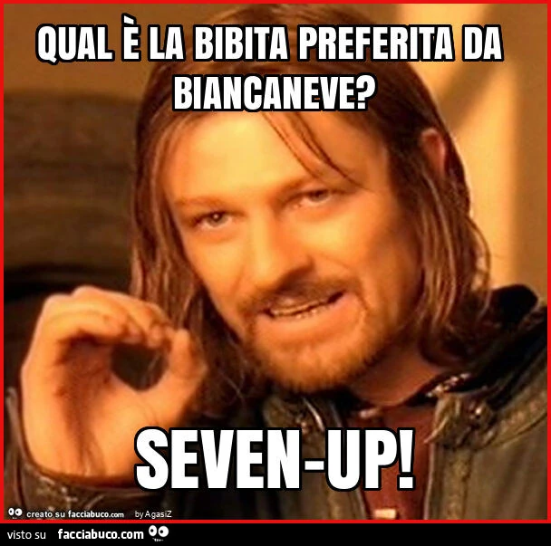 Qual è la bibita preferita da biancaneve? Seven-up