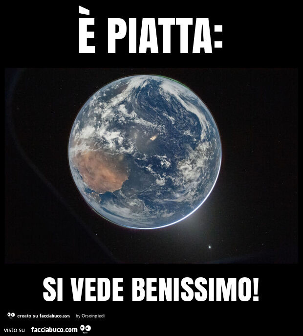 ร piatta: si vede benissimo