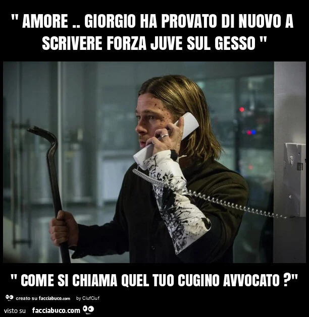 " amore. Giorgio ha provato di nuovo a scrivere forza juve sul gesso " " come si chiama quel tuo cugino avvocato? "