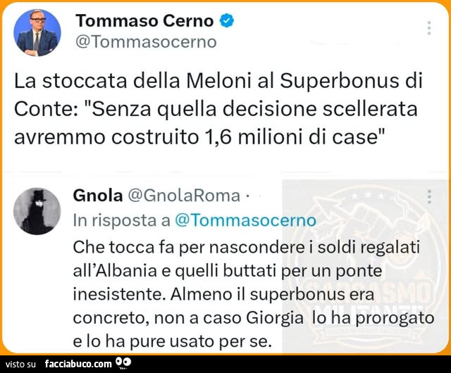 La stoccata della meloni al superbonus di conte: senza quella decisione scellerata avremmo costruito 1,6 milioni di case
