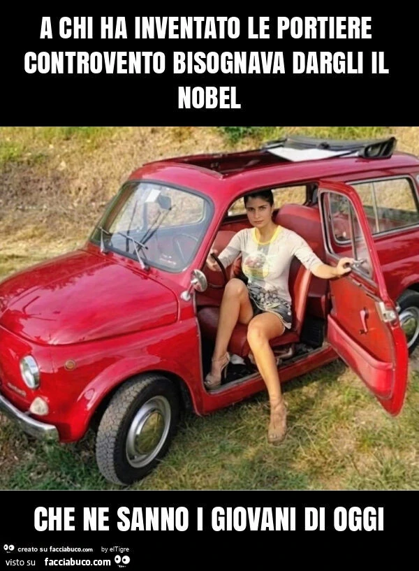 A chi ha inventato le portiere controvento bisognava dargli il nobel che ne sanno i giovani di oggi