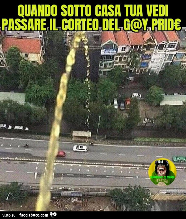 Quando sotto casa tua vedi passare il corteo del g@y prid€