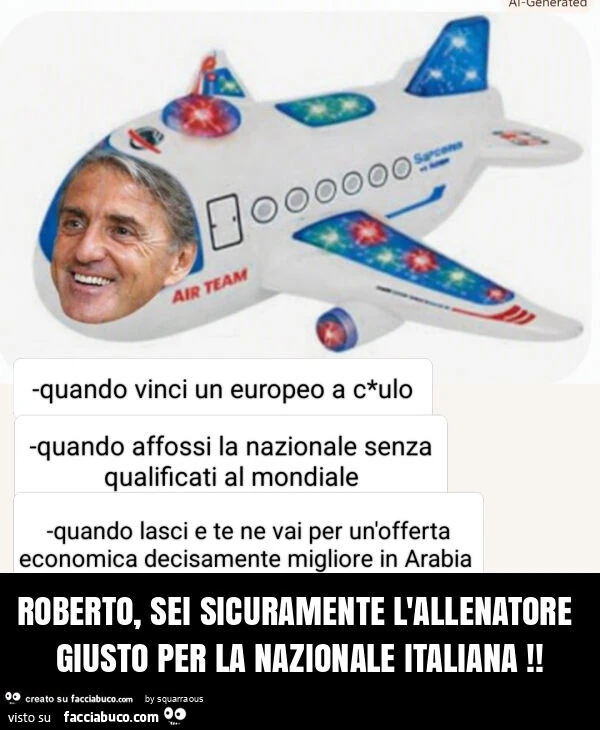 Roberto, sei sicuramente l'allenatore giusto per la nazionale italiana