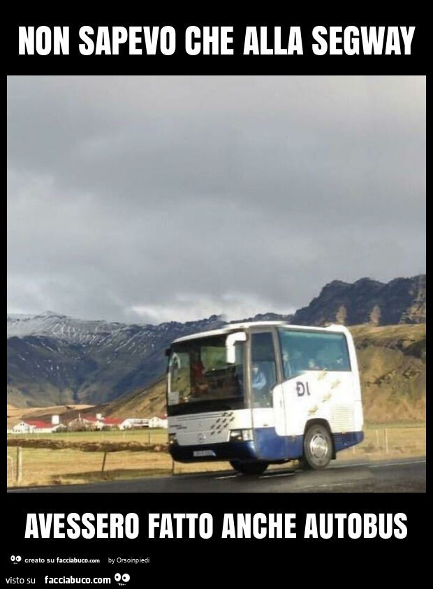 Non sapevo che alla segway avessero fatto anche autobus