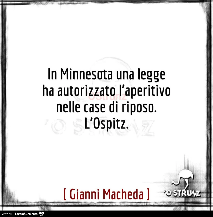 In minnesota una legge ha autorizzato l'aperitivo nelle case di riposo. L'ospitz