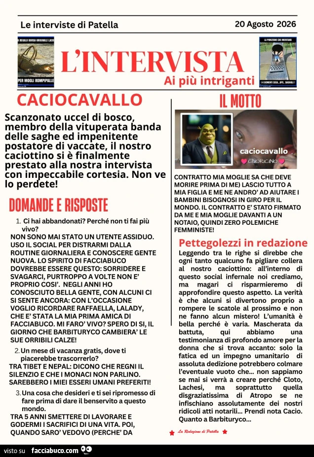 Intervista a Caciocavallo