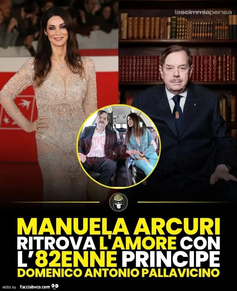 Manuela arcuri ritrova l'amore con l'82enne principe Domenico Antonio pallavicino