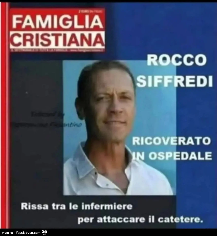 Rocco siffredi ricoverato in ospedale rissa tra le infermiere per attaccare il catetere