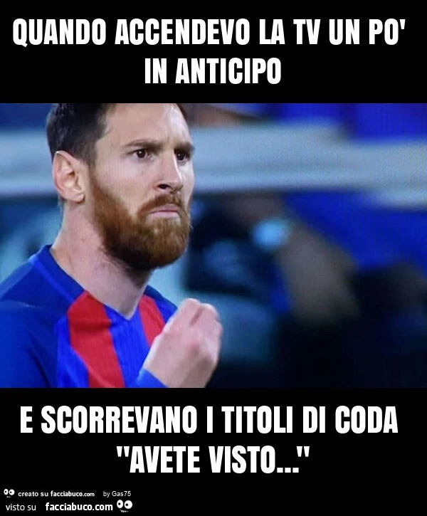Quando accendevo la tv un po' in anticipo e scorrevano i titoli di coda "avete visto&hellip; "