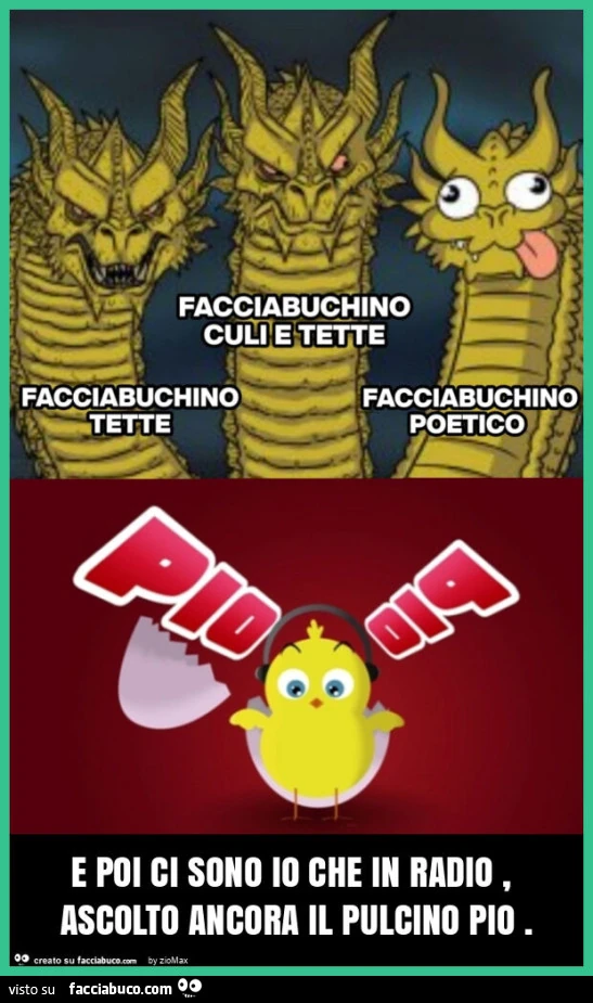 E poi ci sono io che in radio, ascolto ancora il pulcino pio
