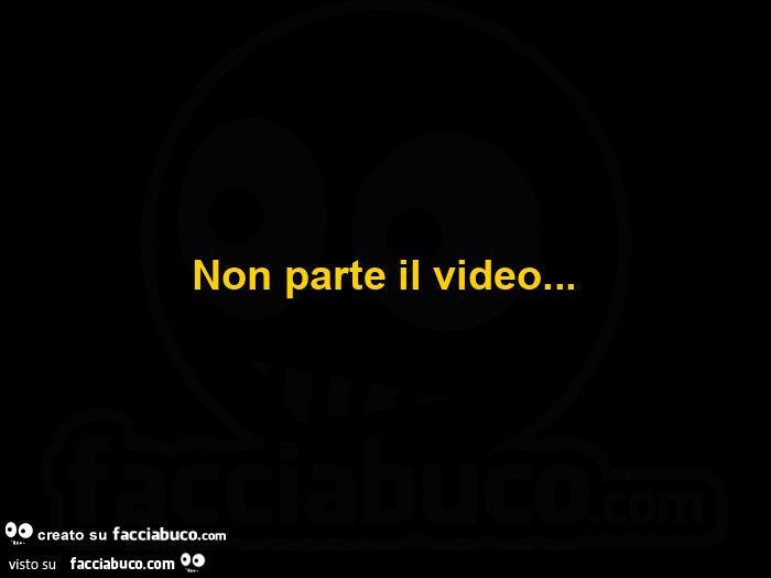 Non parte il video