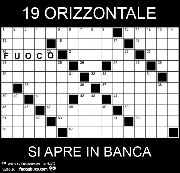 19 orizzontale si apre in banca