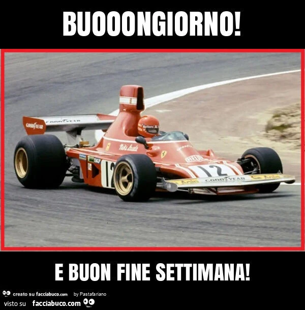 Buooongiorno! E buon fine settimana