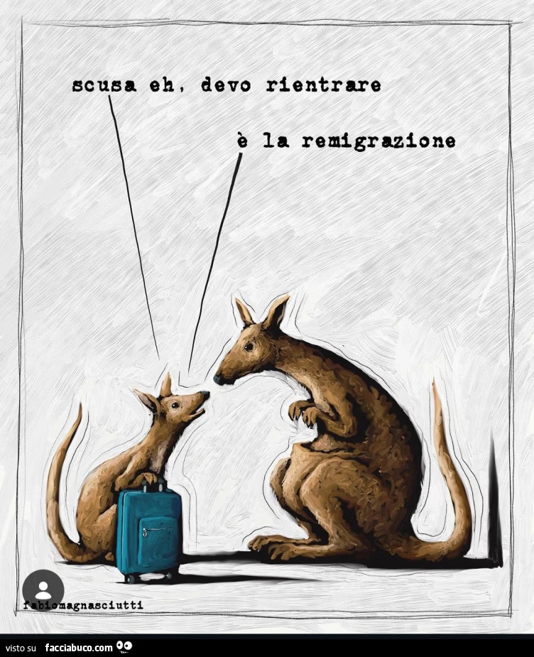 Scusa eh, devo rientrare. È La remigrazione