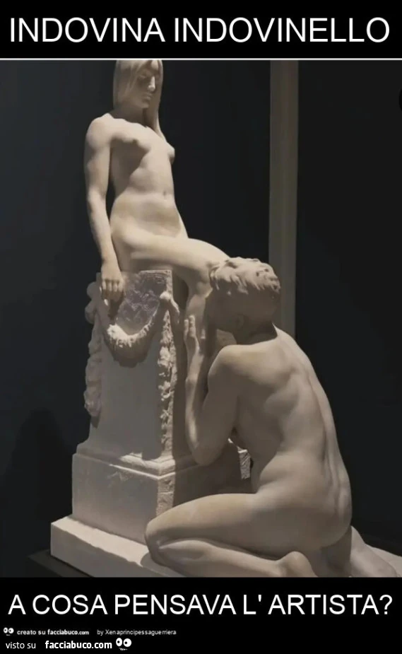 Indovina indovinello a cosa pensava l' artista?