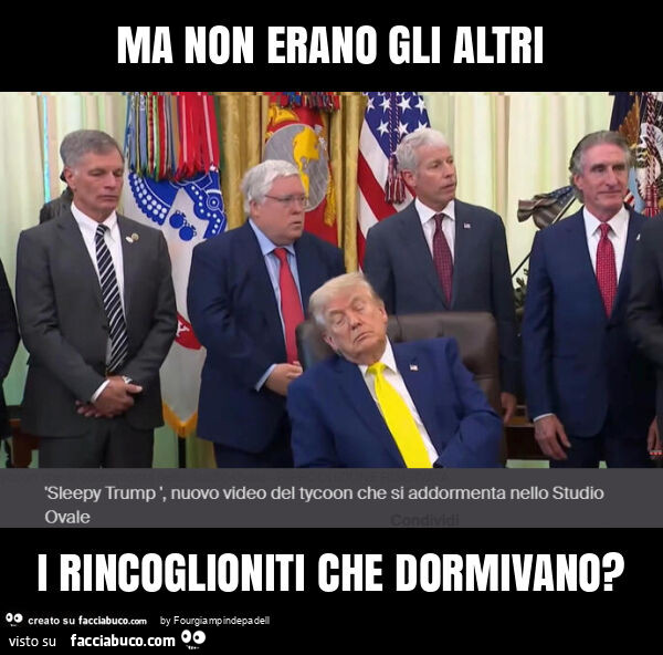 Ma non erano gli altri i rincoglioniti che dormivano?