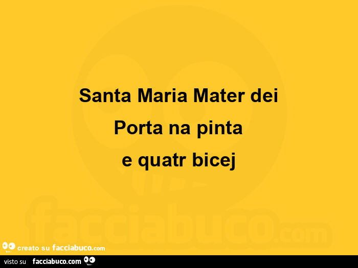 Santa maria mater dei porta na pinta e quatr bicej