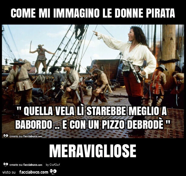Come mi immagino le donne pirata meravigliose