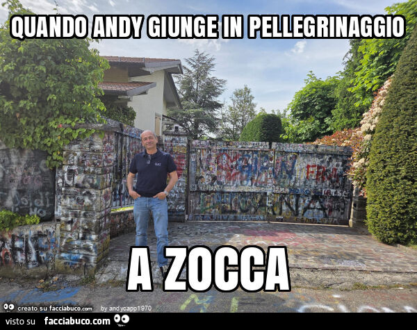 Quando andy giunge in pellegrinaggio a zocca