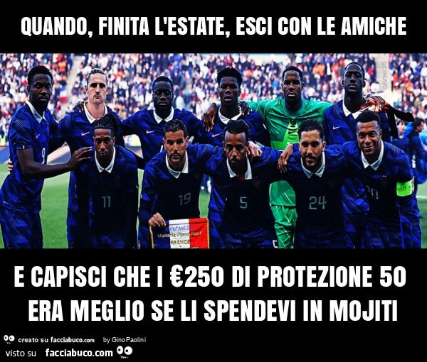 Quando, finita l'estate, esci con le amiche e capisci che i €250 di protezione 50 era meglio se li spendevi in mojiti