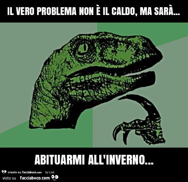 Il vero problema non รจ il caldo, ma sarร … abituarmi all'inverno