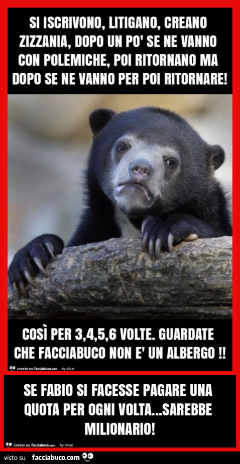 Se fabio si facesse pagare una quota per ogni volta&hellip; sarebbe milionario